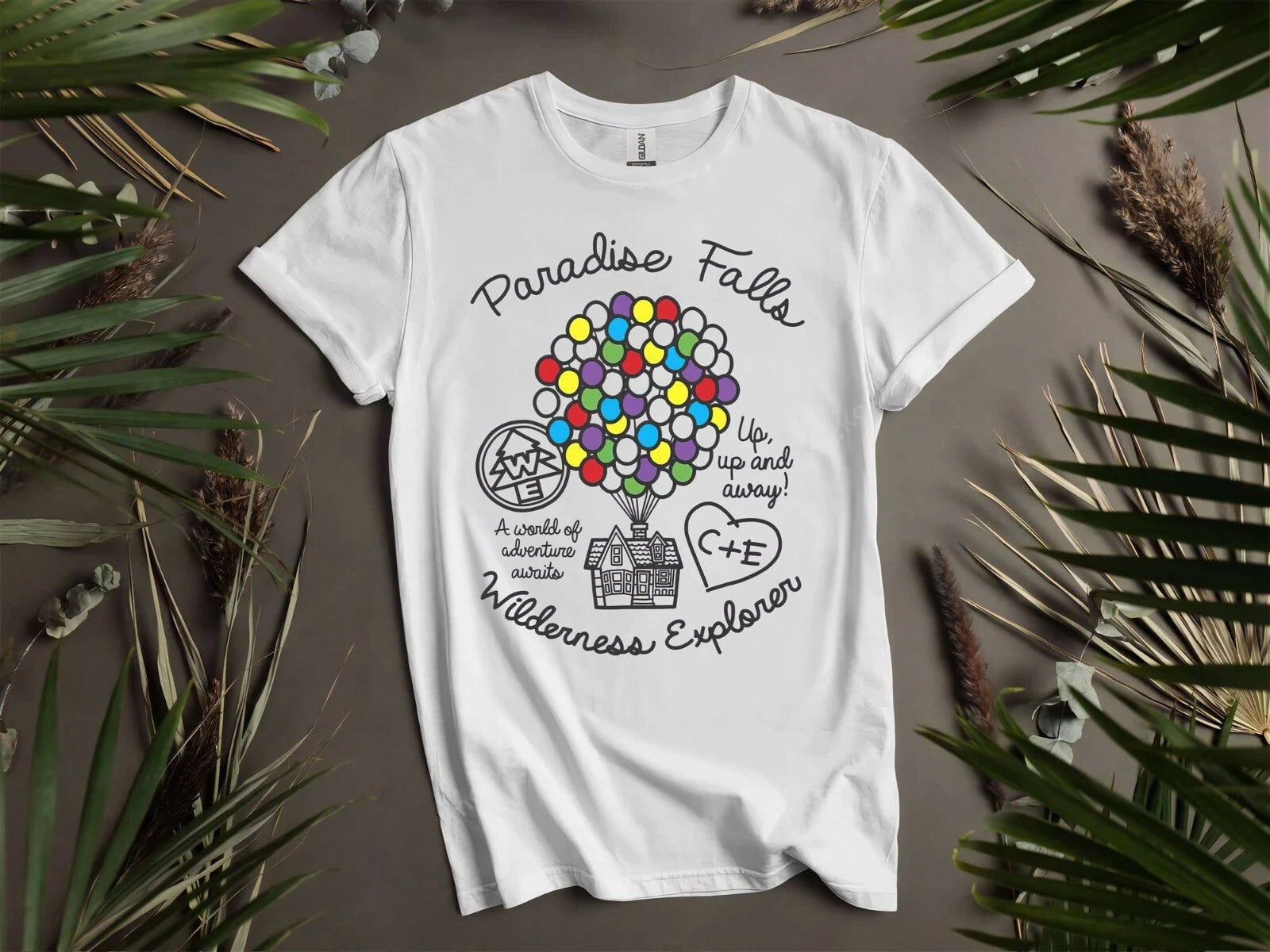 Disney Pixar Up Colorful Balloon T-shirt T Shirt Men Women Unisex Tshirt K329