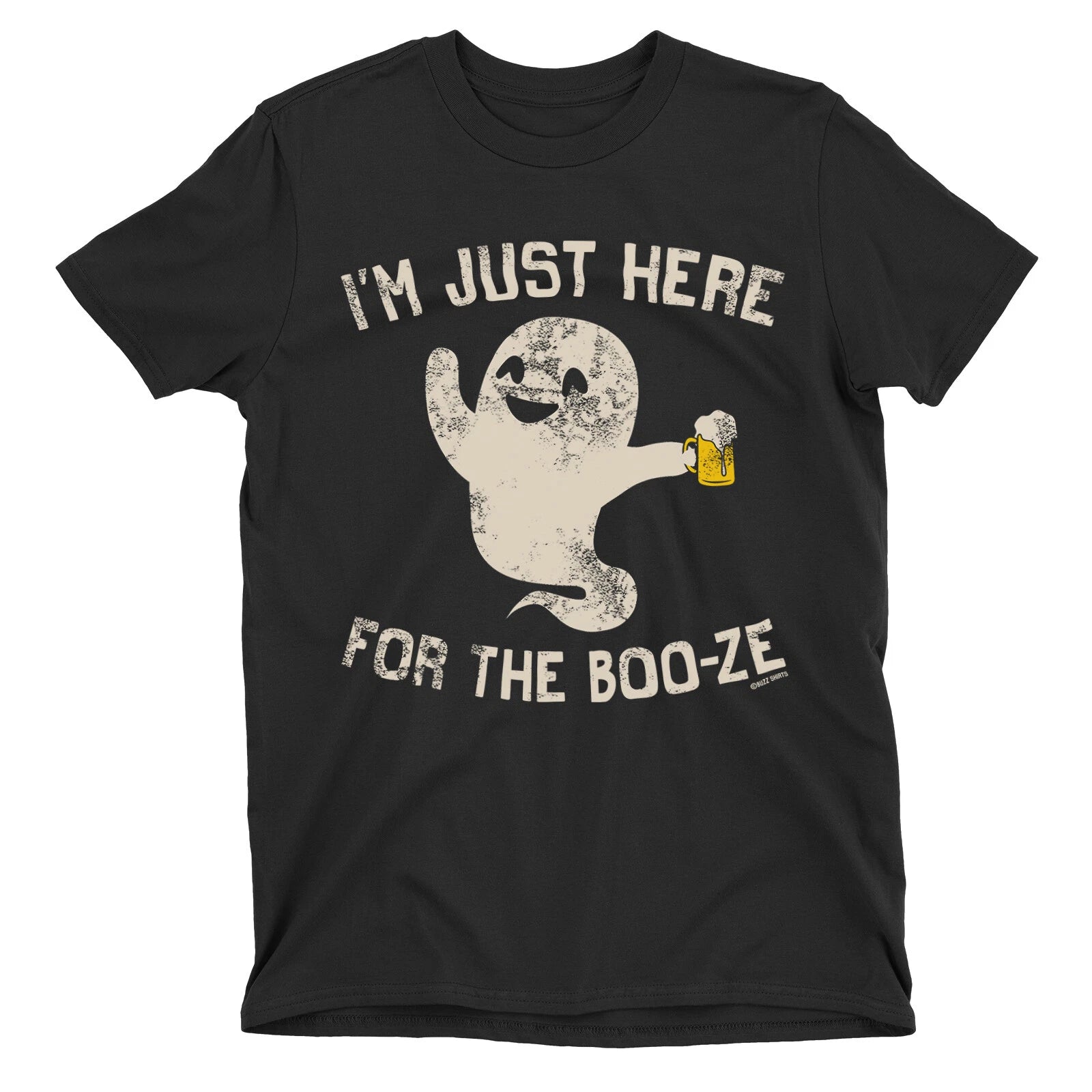 Halloween Costume T-shirt Here For Booze Party Womens Mens Fancy Dress