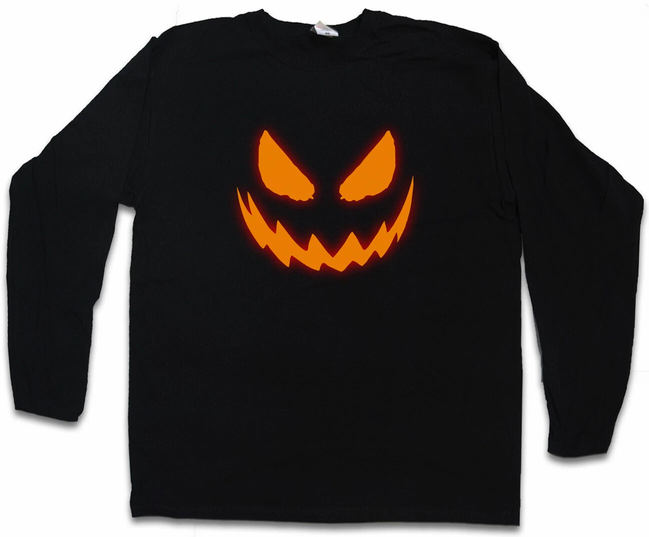 Glowing Halloween Pumpkin I Langarm T-shirt Horror Trick Or Treat Creature
