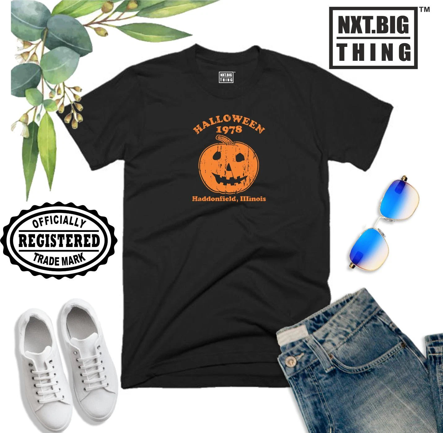 Halloween 1978 T Shirt Michael Myers Kills Pumpkin Scary Horror Funny Gift Top