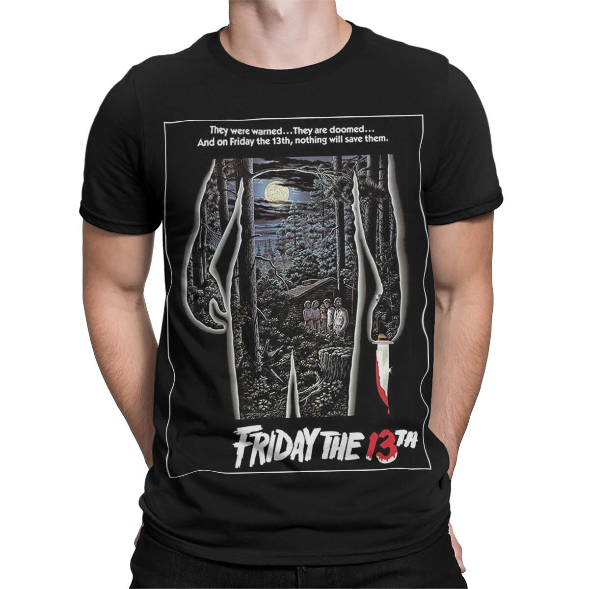 Friday The 13th Horror Movie Poster Graphic T-shirt Mens Womens Tee
