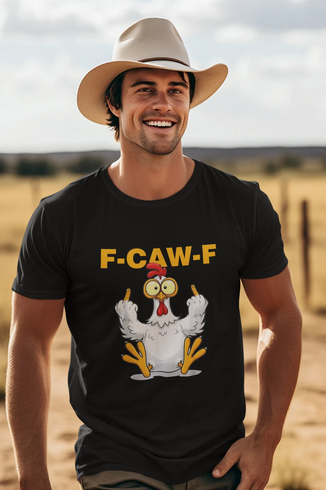 F-caw-f Hen T-shirt, Sarcastic Bird Pun Shirt, Funny Middle Finger Gift Tee Top