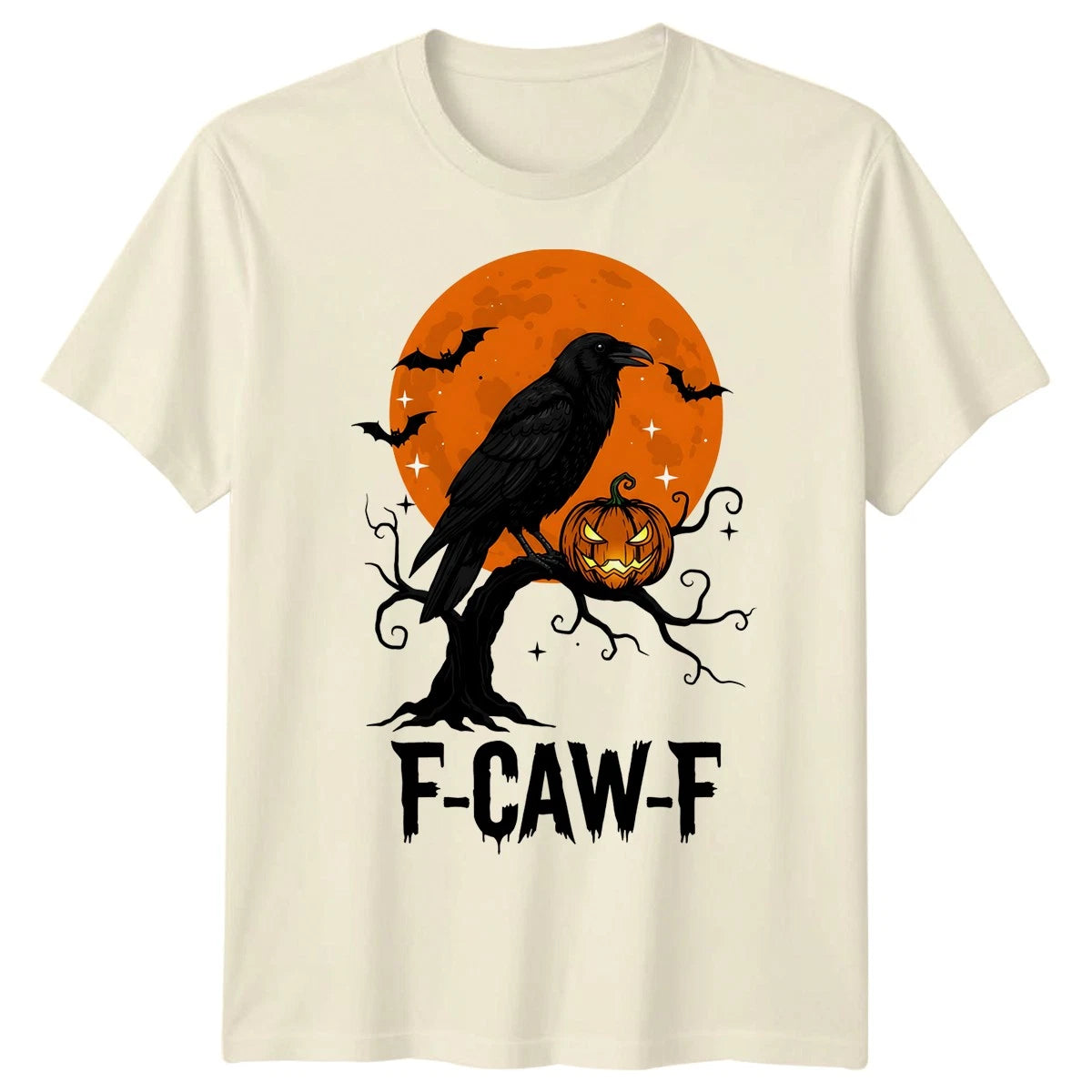 F-caw-f Funny Crow Raven Meme Sarcastic Gothic Halloween T-shirt Adults Kids #11