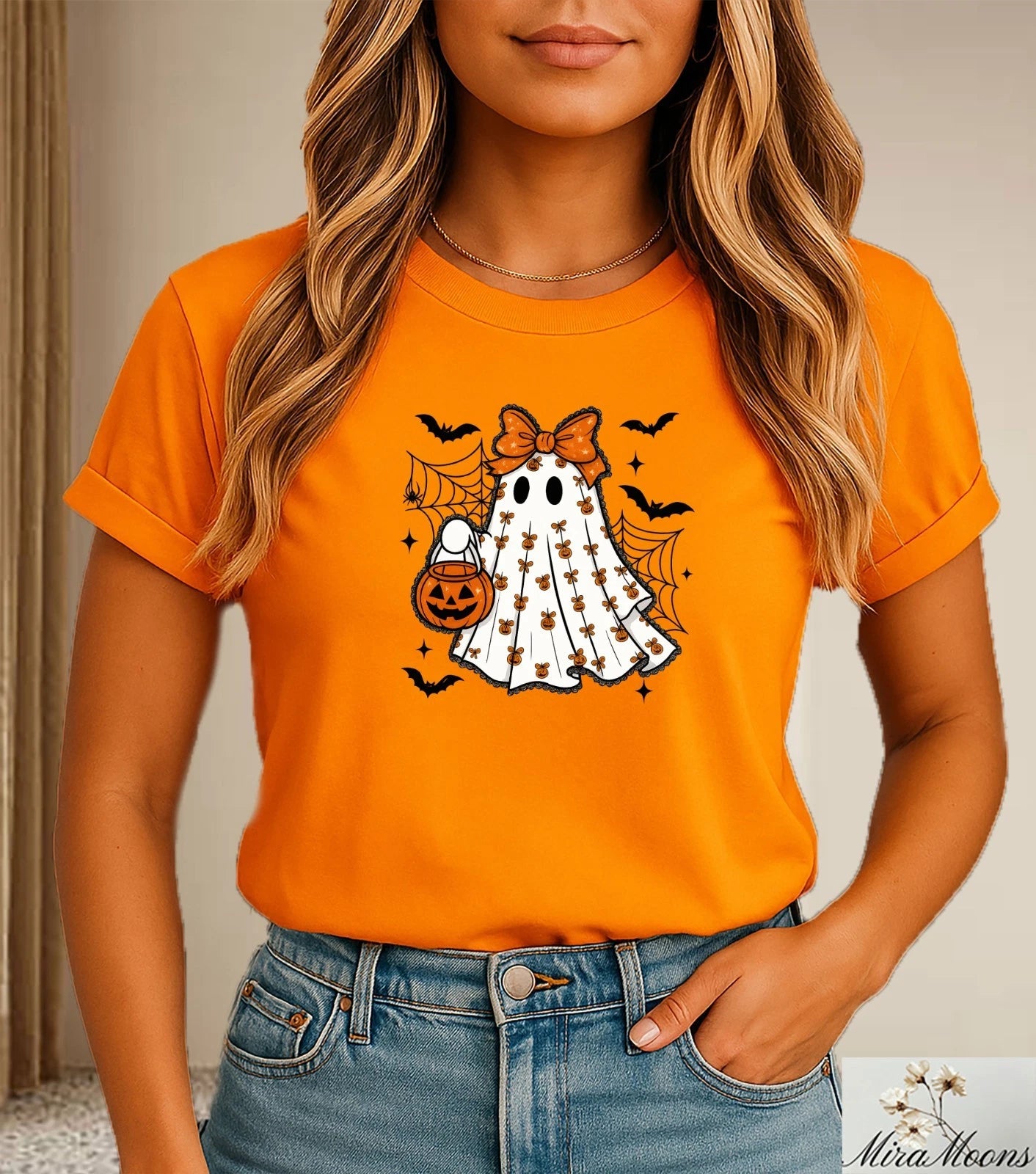Halloween Party Unisex Tshirt,spooky Season Shirt, Treat Or Trick, Ghost Girl