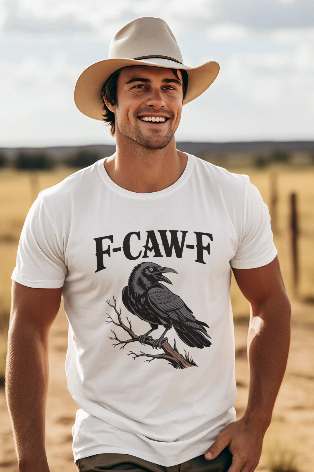 F-caw-f Raven T-shirt, Funny Sarcastic Bird Pun Shirt, Gothic Crow Gift Tee Top