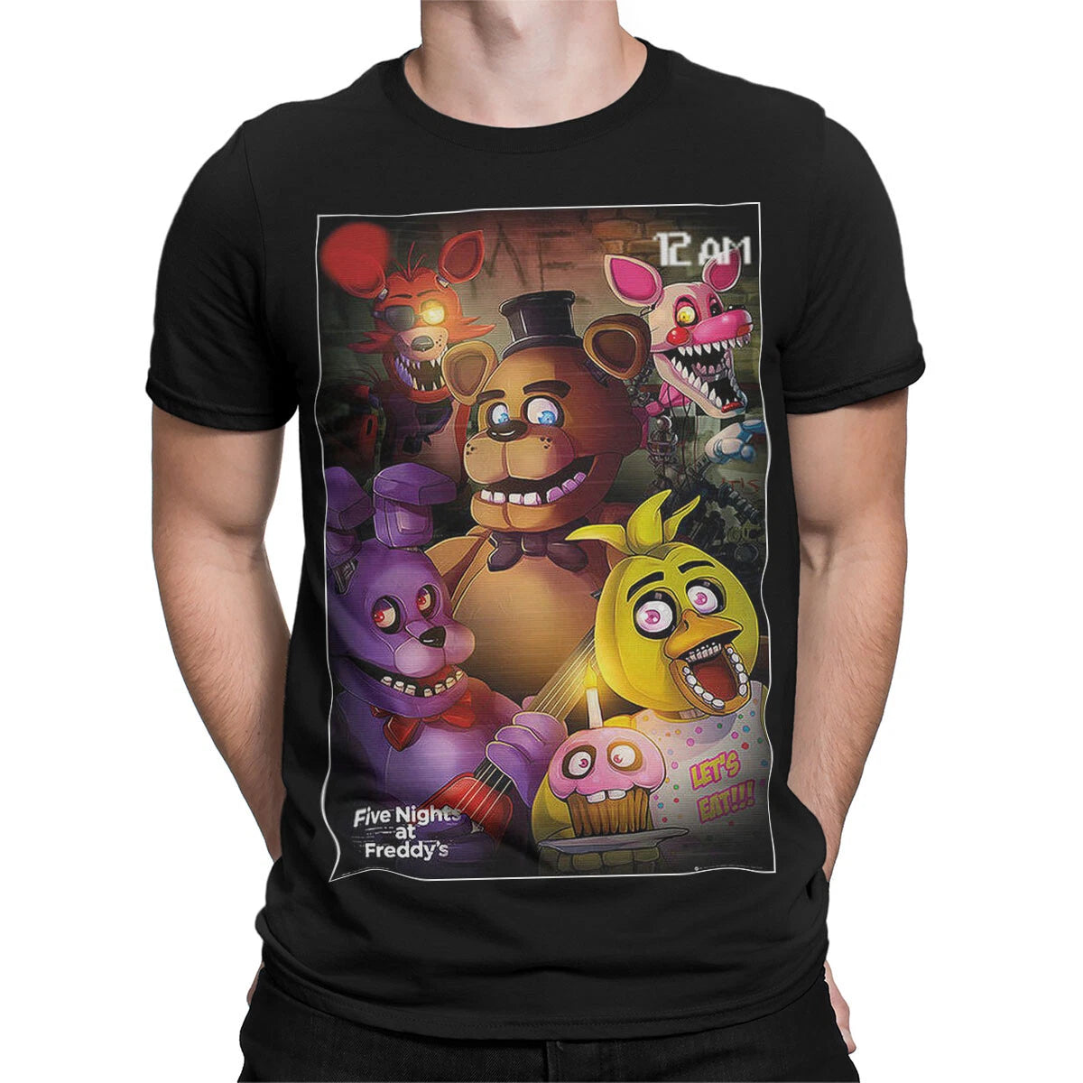 Five Nights At Freddys 12 Am Video Game Animatronic Mens Womens Graphic Tee