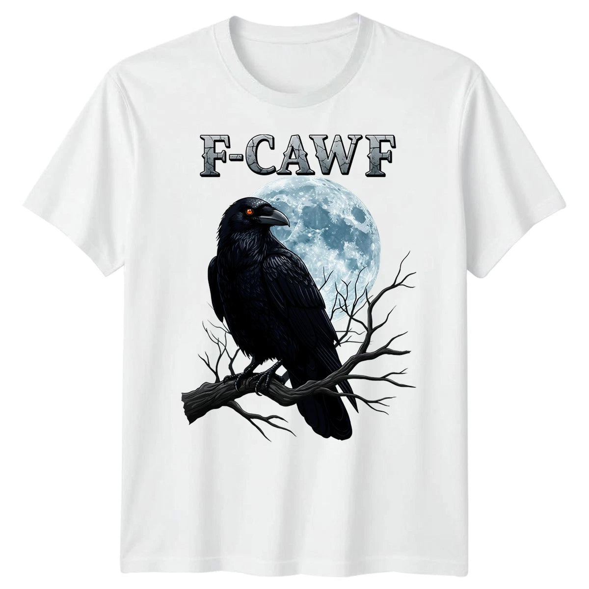 F-caw-f Funny Crow Raven Meme Sarcastic Gothic Halloween T-shirt Adults Kids #2