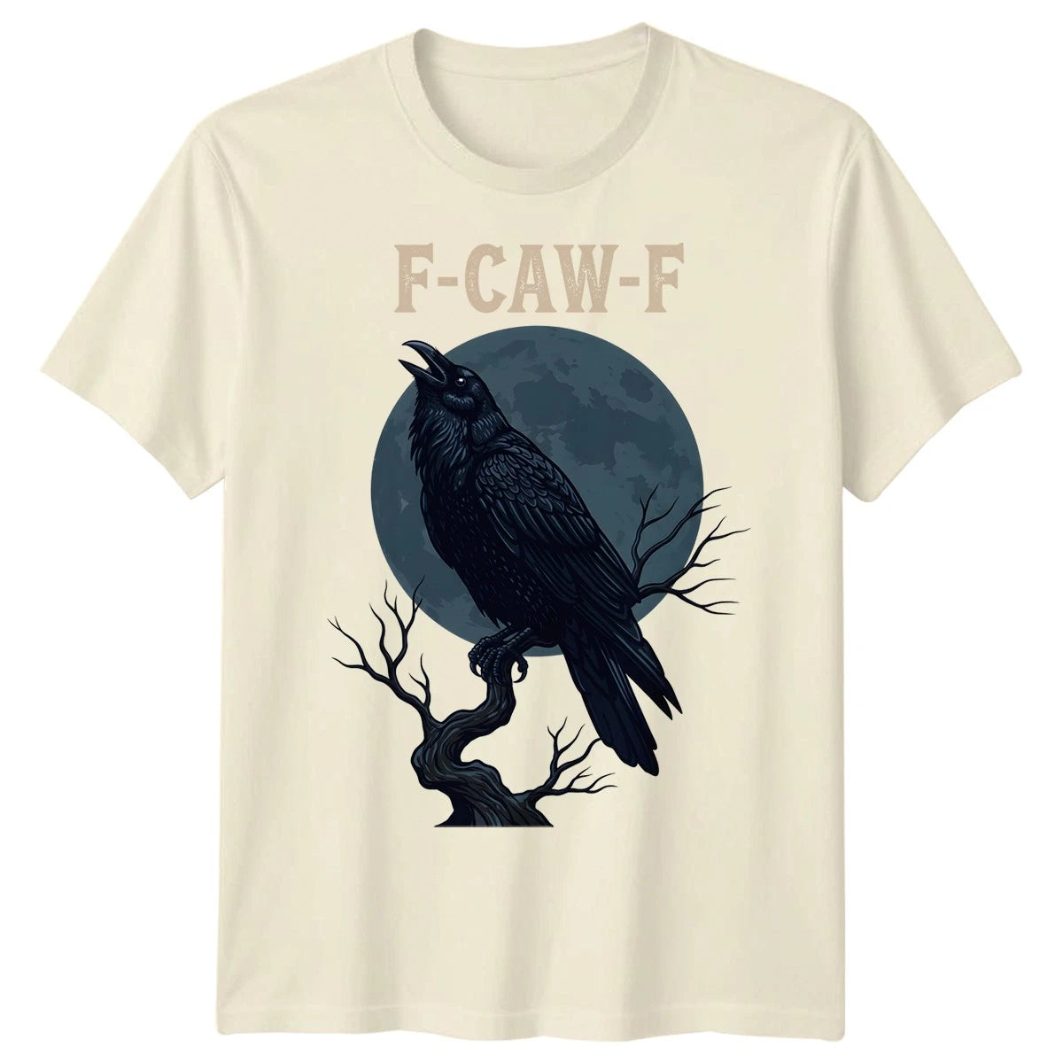 F-caw-f Funny Crow Raven Meme Sarcastic Gothic Halloween T-shirt Adults Kids #17