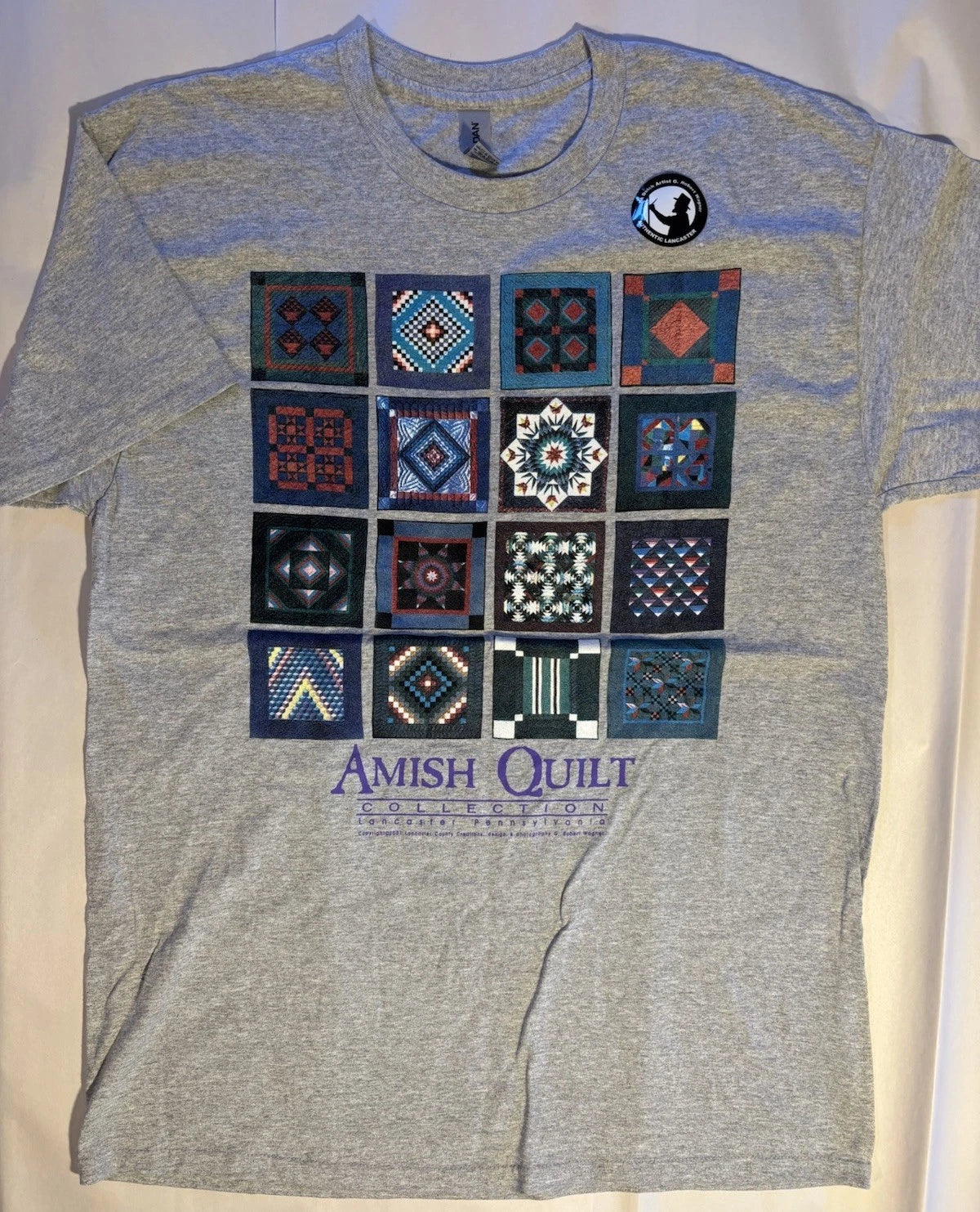 Amish Quilt Collection T-shirt Size Large Lancaster Pa Wagner