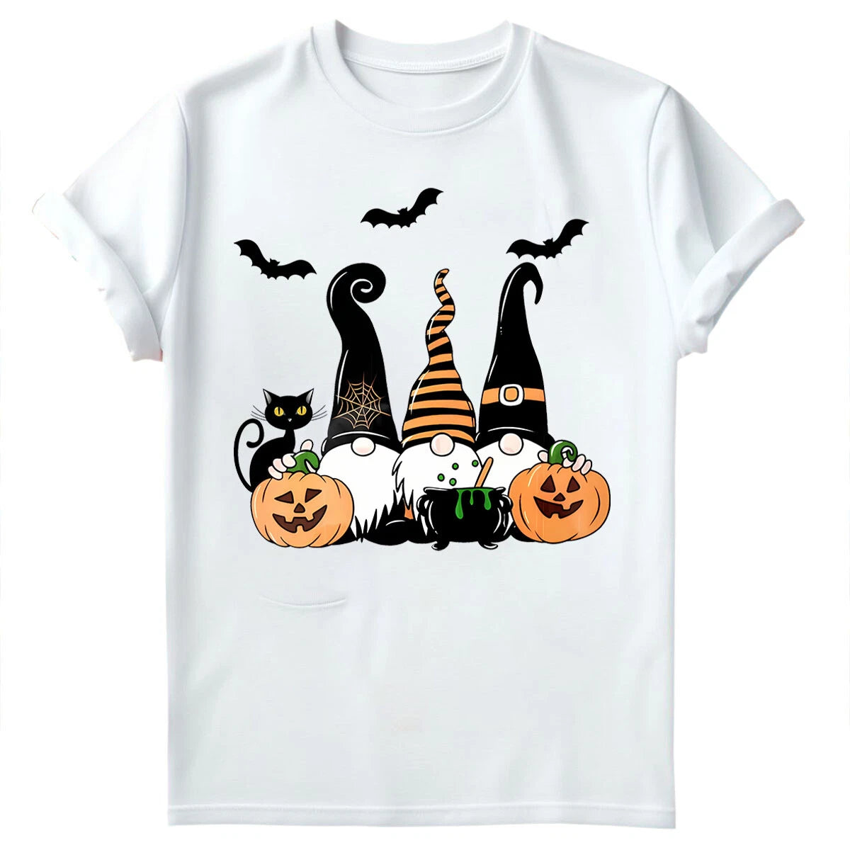 Festive Halloween Gnomes T-shirt Cute Design For All Ages #t253
