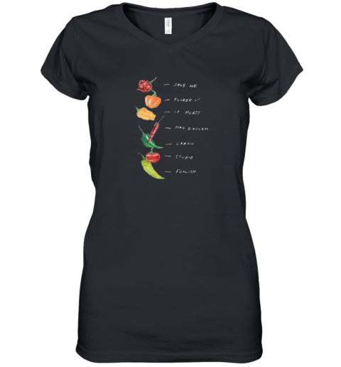 Chili Heat Level Women039S V Neck T Shirt