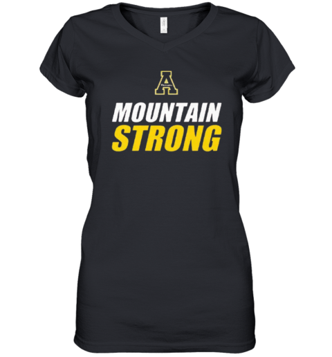 Appalachian State Mountaineers Mountain Strong Women039S V Neck T Shirt