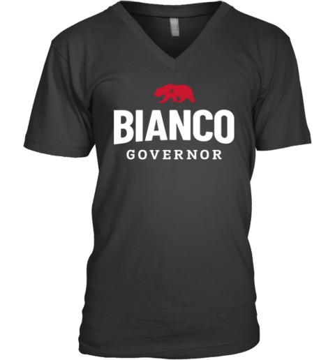 Bianco For Governor Of California V Neck T Shirt