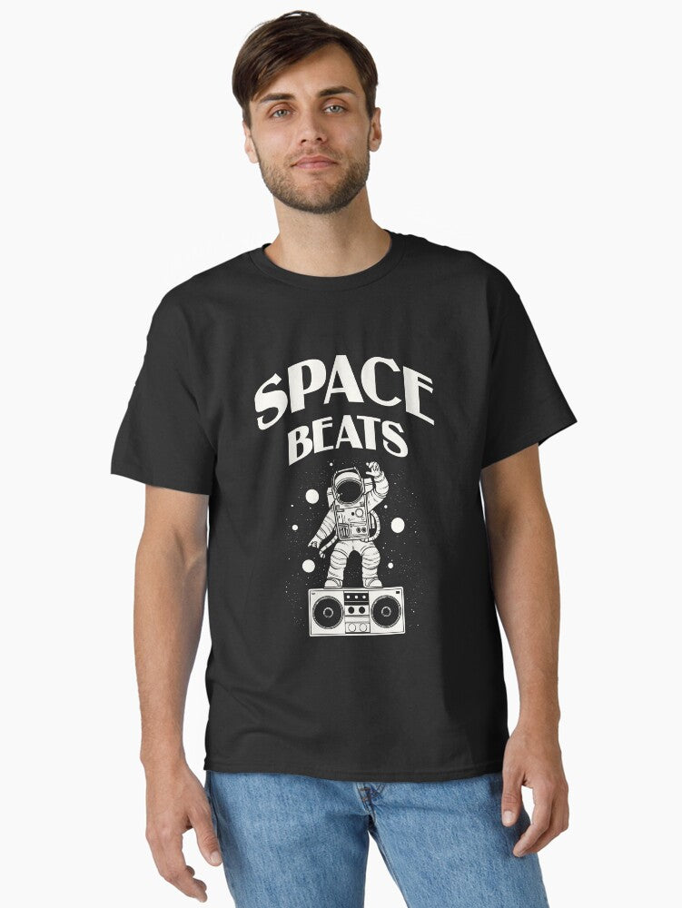 Astronaut With Boombox Vintage Astronaut Space Beats Classic T-shirt | Trendy Graphic Tee | Casual Unisex T-shirt