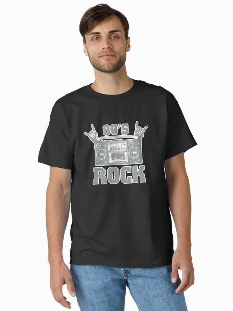 80s Rock Rock Music Eighties Music Retro Vintage Boom Box Classic T-shirt | Trendy Graphic Tee | Casual Unisex T-shirt