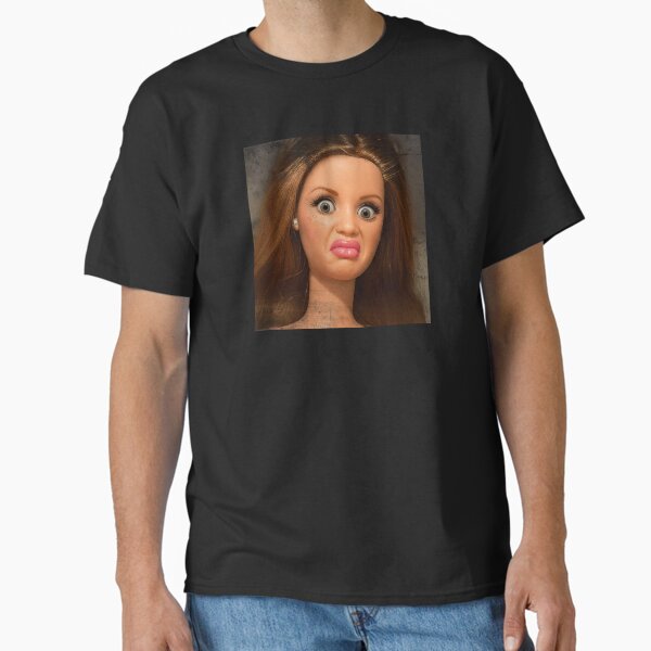 Disgusted Doll Meme Face – Funny Retro Doll Reaction Classic T-Shirt for Sale by RetroWerbungDE