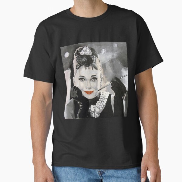 Audrey in Breakfast at Tiffanys Classic T-Shirt for Sale by antonioluppino