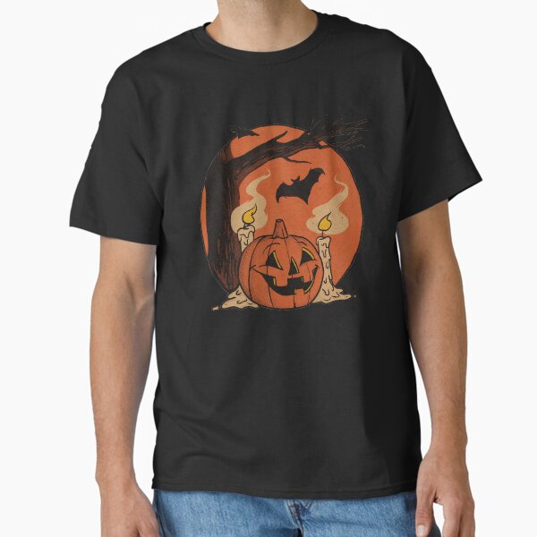 Vintage Pumpkin Scene Halloween Classic T-Shirt for Sale by SPOOKYSWAG