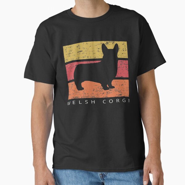 Welsh Corgi Retro Vintage Design Distressed Classic T-Shirt for Sale by SayAhh