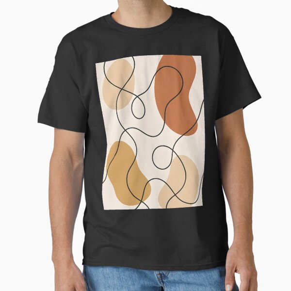 Earthy Boho Abstract Shapes & Minimalist Line Art Classic T-Shirt for Sale by WittyVibes