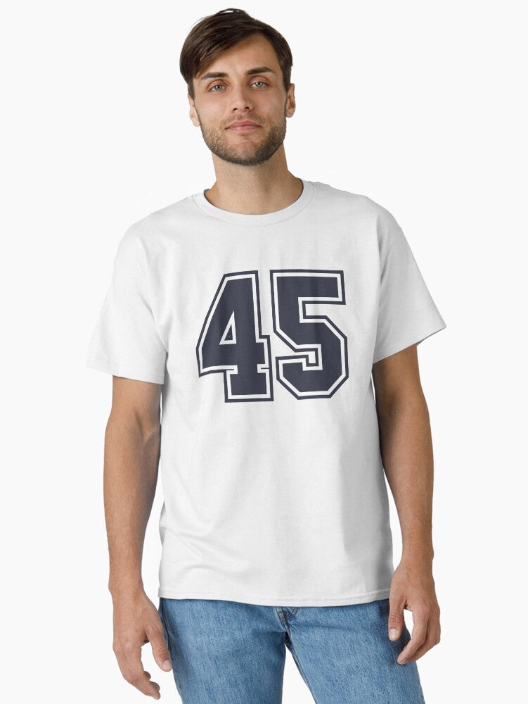 45 Sports Number Fourty-five Classic T-shirt | Trendy Graphic Tee | Casual Unisex T-shirt