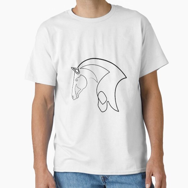 Horse one line art Classic T-Shirt for Sale by ToniChavorska