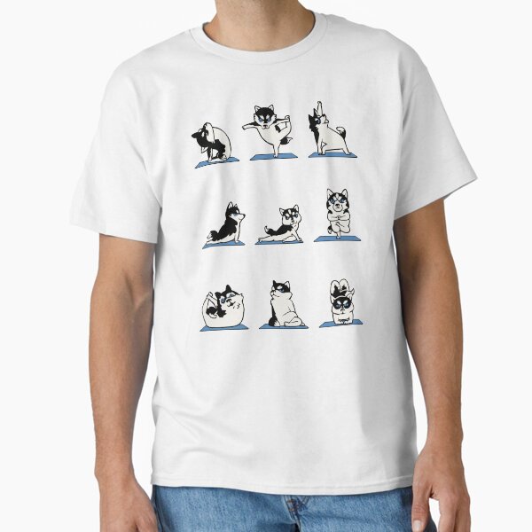 Husky Yoga Classic T-Shirt for Sale by Huebucket