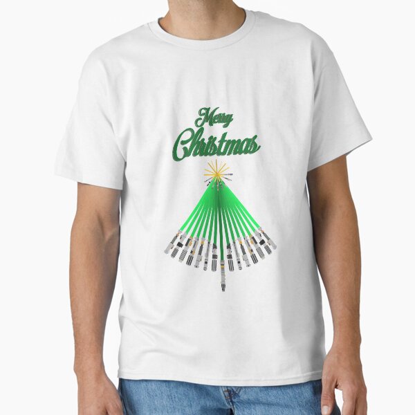 LightSaber Christmas Tree Classic T-Shirt for Sale by kcgfx