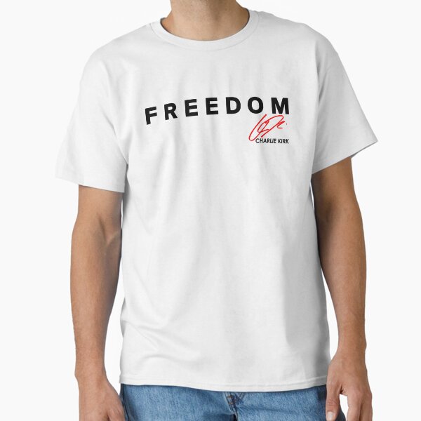 Freedom Charlie Kirk 1993-2025 Red Signature Tribute Classic T-Shirt for Sale by JeyVel