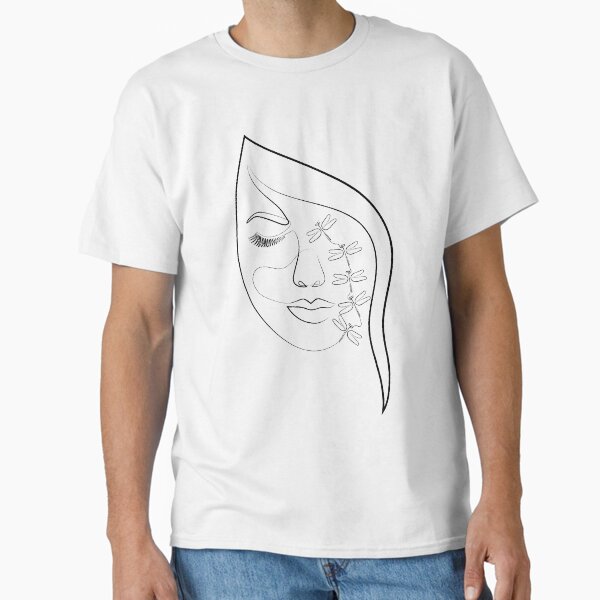 Charm and Allure | One Line Artist | Minimal Art | One Line Art | Minimalist Classic T-Shirt for Sale by One-Line-Artist