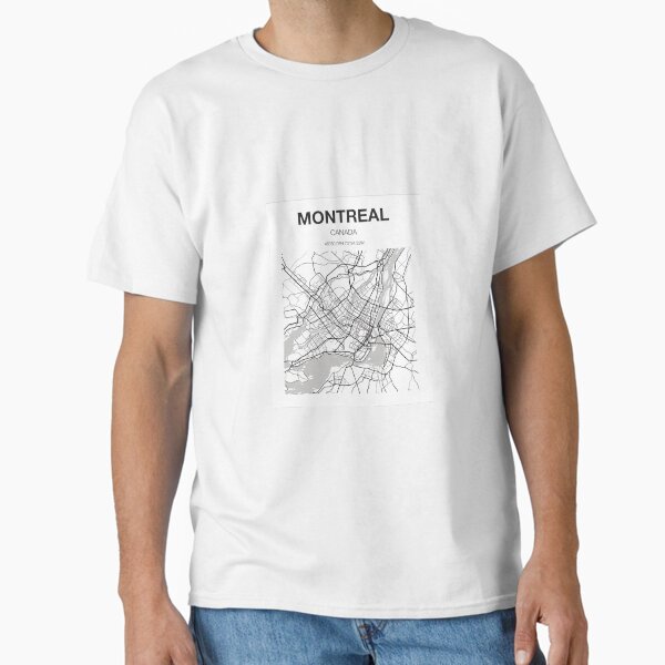 Map of Montreal Classic T-Shirt for Sale by SundownDesigns