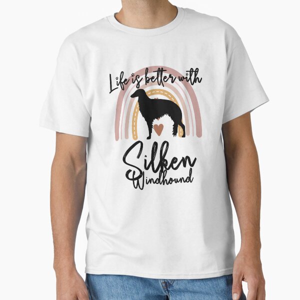 Silken Windhound Dog Rainbow Aesthetic Boho Classic T-Shirt for Sale by rafaeltto