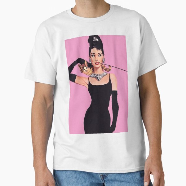 Audrey Hepburn ( Holly Golightly) Breakfast of Tiffany's with Cat  Classic T-Shirt for Sale by MindChirp