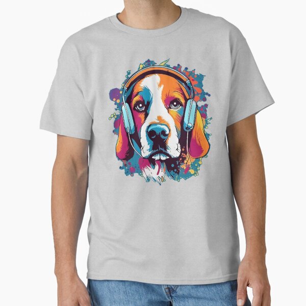 Beagle Music Lover II - A Relaxing Design for Dog Owners Classic T-Shirt for Sale by brindled
