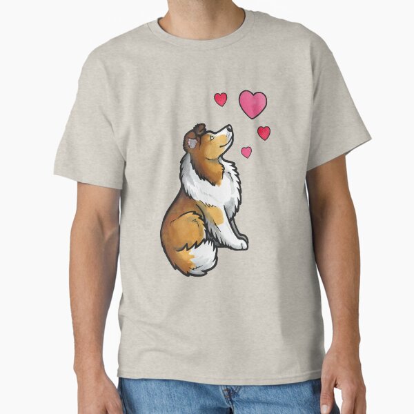 Sheltie love Classic T-Shirt for Sale by animalartbyjess