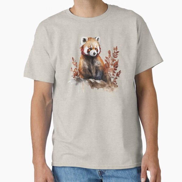 A Cute Red Panda in an Earthy Watercolor - Boho Spirit Animals Classic T-Shirt for Sale by GVRDesign