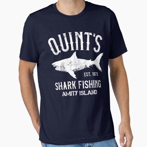 Quint's Shark Fishing - Amity Island 1975 Essential T-Shirt for Sale by IncognitoMode