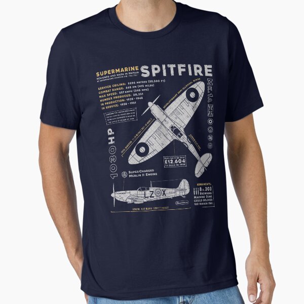 Supermarine Spitfire Essential T-Shirt for Sale by 909Apparel