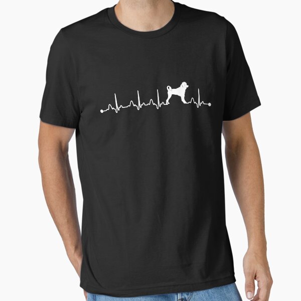 Heartbeat EKG Proud Portuguese Water Dog, Lion Clip Dog Mom Owner Essential T-Shirt for Sale by unlimitee