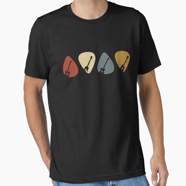 Guitar Pick Gift For Guitarist Retro Vintage T-Shirt Essential T-Shirt for Sale by youssefattigui