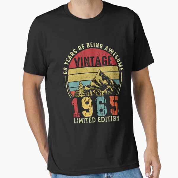 Vintage 1965, 60th Birthday Gift Distressed Design  Essential T-Shirt for Sale by FernaRoje