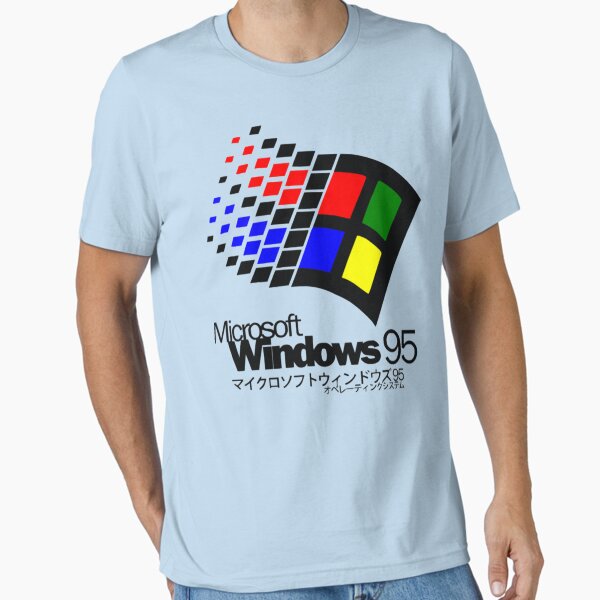 BEST SELLING -Windows 95 Japan MERCHANDISE Essential T-Shirt Essential T-Shirt for Sale by DhanushBharadwa