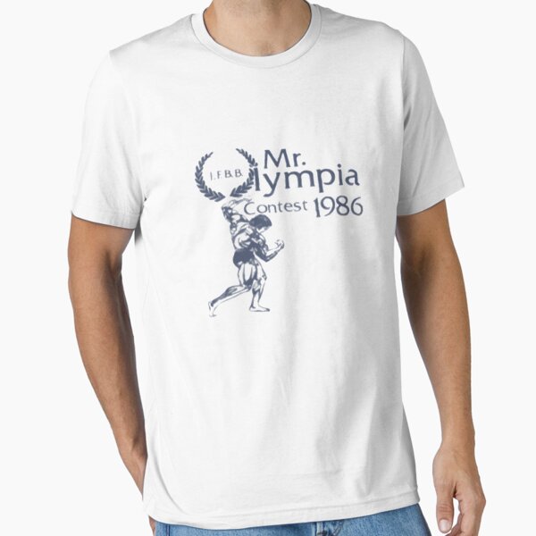 Mr. Olympia Bodybuilding Competition Arnold 1986 Vintage Essential T-Shirt for Sale by YagamiDs
