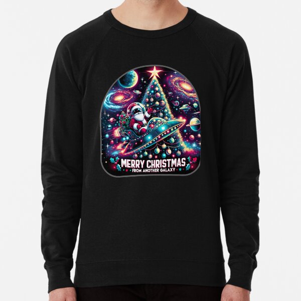 "Funny Cosmic Holidays" Lightweight Sweatshirt for Sale by PapaMikeCrafts