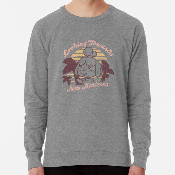 "Animal Crossing: New Horizons Looking Towards New Horizons" Lightweight Sweatshirt for Sale by FifthSun
