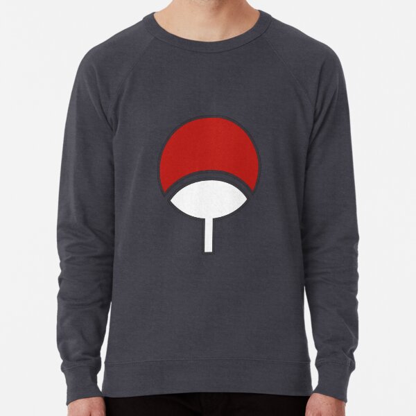 "Uchiha Clan Symbol – Minimalist Fan Emblem Design" Lightweight Sweatshirt for Sale by NyxVerse-Studio