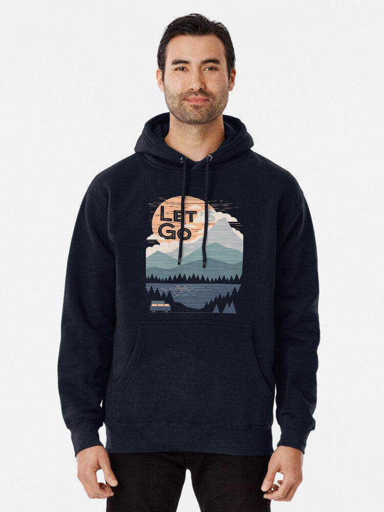 Let's Go Pullover Hoodie | Cozy Graphic Hoodie | Unisex Pullover