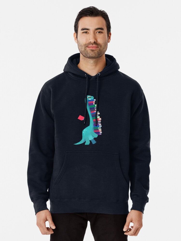 Book Dinosaurs 01 Pullover Hoodie | Cozy Graphic Hoodie | Unisex Pullover