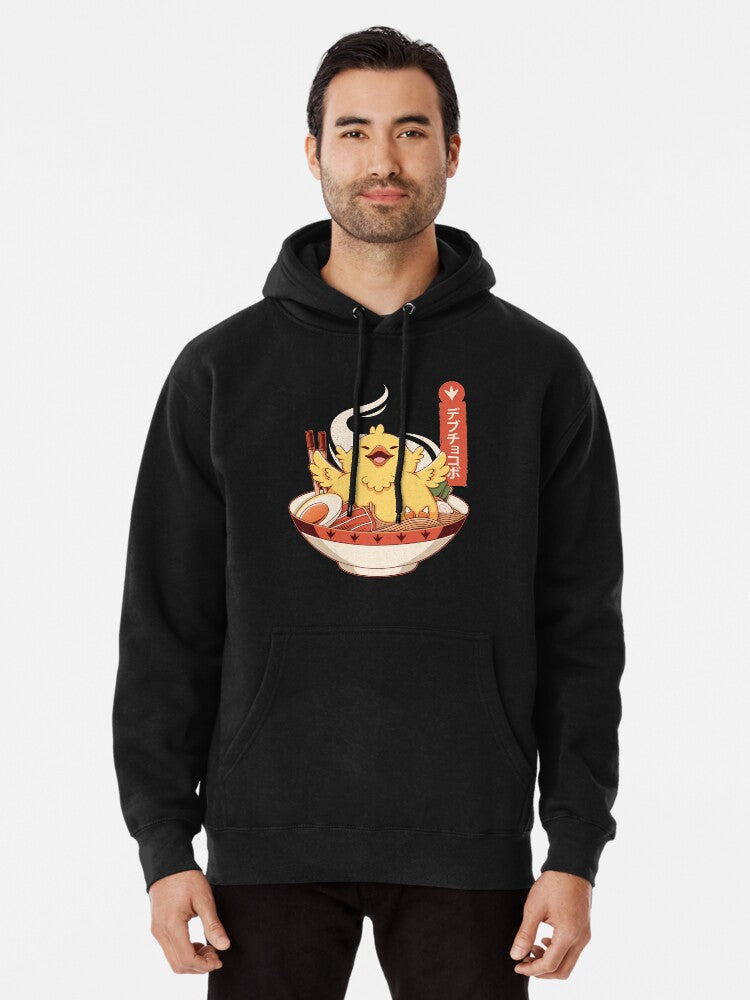 Fat Chocobo Ramen Pullover Hoodie | Cozy Graphic Hoodie | Unisex Pullover