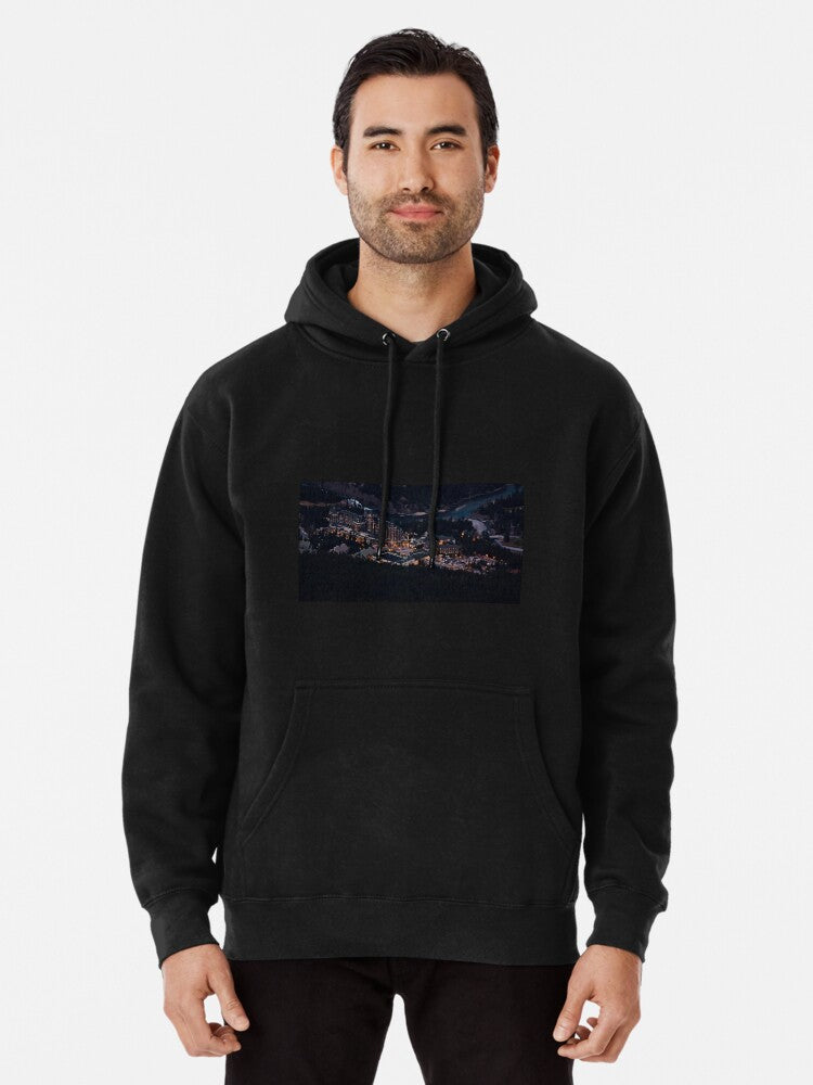 Banff Springs Hotel Pullover Hoodie | Cozy Graphic Hoodie | Unisex Pullover